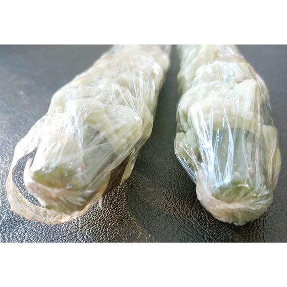 Napcoware Snow Drip Taper Candles Pair New Sealed Green 11.5 in Vintage MCM - Picture 10 of 16